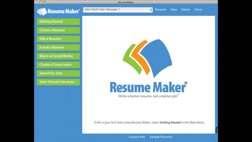 what program for resume building mac
